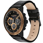 Tommy Hilfiger Harley 1791893 46mm Men's Multi-Function Watch – Black & Black Genuine Leather Strap