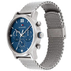 Tommy Hilfiger Sullivan 1791881 44mm Men's Multi-Function Watch – Blue & Silver Stainless Steel Mesh Bracelet