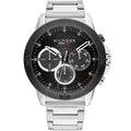 Tommy Hilfiger Harley 1791890 46mm Men's Multi-Function Watch – Black & Silver Stainless Steel Bracelet