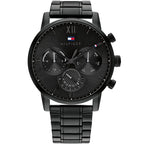 Tommy Hilfiger Sullivan 1791879 44mm Men's Multi-Function Watch – Black & Silver Stainless Steel Bracelet