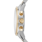 Michael Kors Ritz MK6474 37mm Women's Quartz Watch – White with Two-Tone Stainless Steel Bracelet