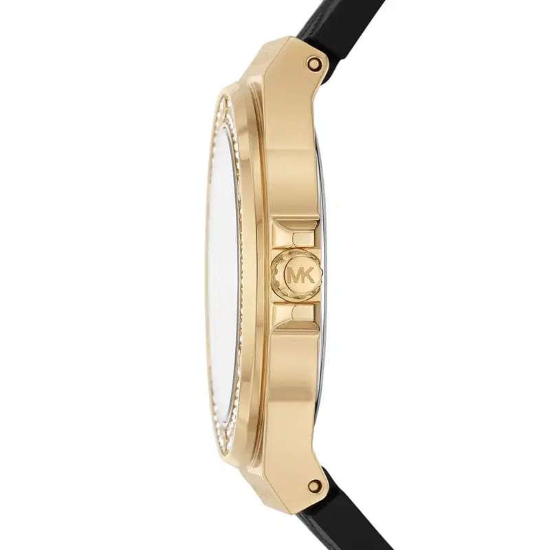 Michael Kors Lennox MK7281 37mm Women's Quartz Watch – Black with Black Silicone Strap