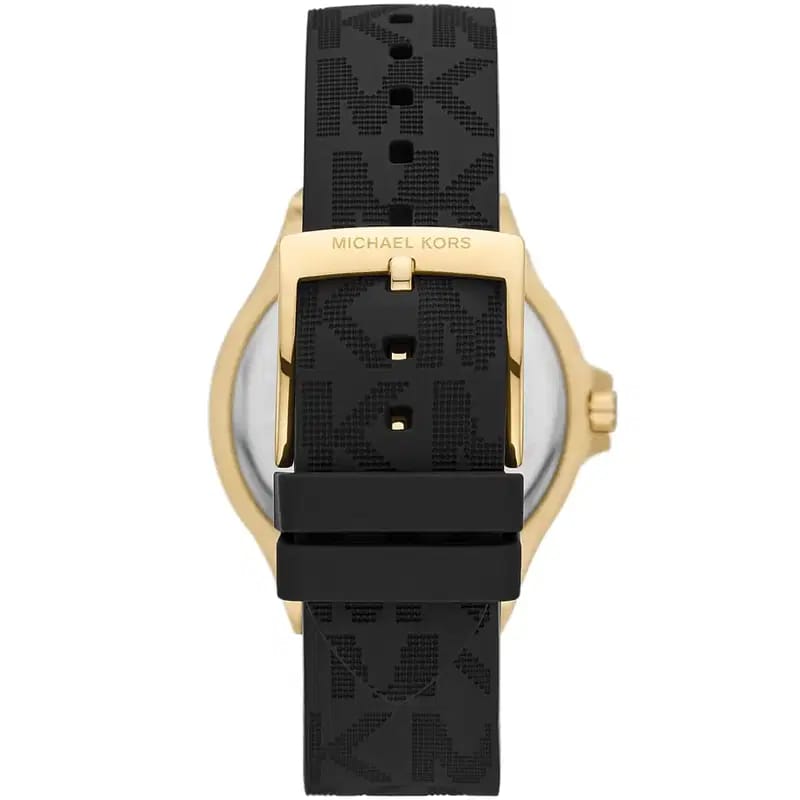 Michael Kors Lennox MK7281 37mm Women's Quartz Watch – Black with Black Silicone Strap