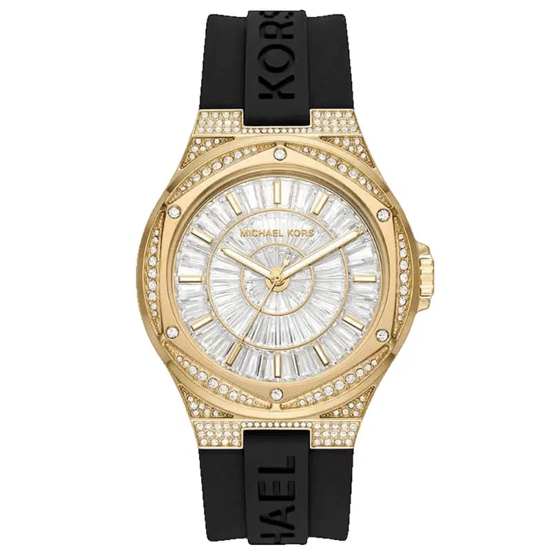 Michael Kors Camille MK7247 43mm Women's Quartz Watch – Gold with Gold Silicone Strap