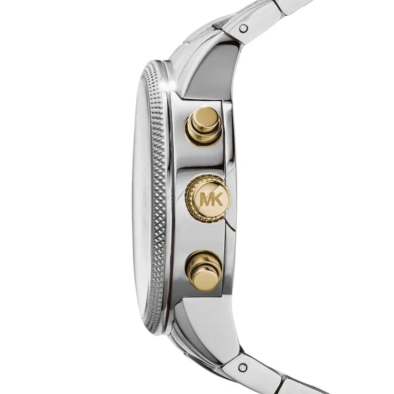 Michael Kors Ritz MK5057 38mm Women's Quartz Watch – Silver with Gold Stainless Steel Bracelet