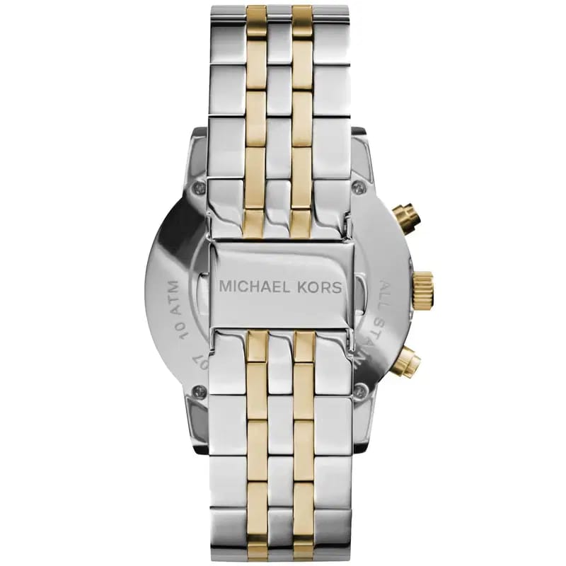 Michael Kors Ritz MK5057 38mm Women's Quartz Watch – Silver with Gold Stainless Steel Bracelet