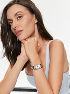 Michael Kors Empire MK7407 22mm Women's Quartz Watch – Silver with Silver Stainless Steel Bracelet