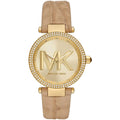 Michael Kors Parker MK4725 39mm Women's Quartz Watch – Gold with Gold Genuine Leather Strap