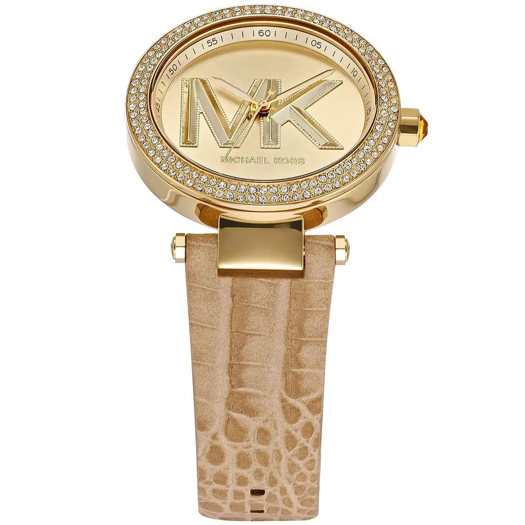 Michael Kors Parker MK4725 39mm Women's Quartz Watch – Gold with Gold Genuine Leather Strap