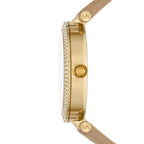 Michael Kors Parker MK4725 39mm Women's Quartz Watch – Gold with Gold Genuine Leather Strap