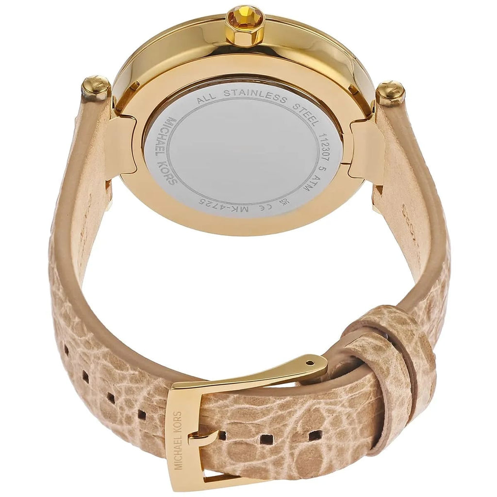 Michael Kors Parker MK4725 39mm Women's Quartz Watch – Gold with Gold Genuine Leather Strap