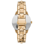 Michael Kors Runway MK6689 38mm Women's Quartz Watch – Mother-of-Pearl Gold with Gold Stainless Steel Bracelet