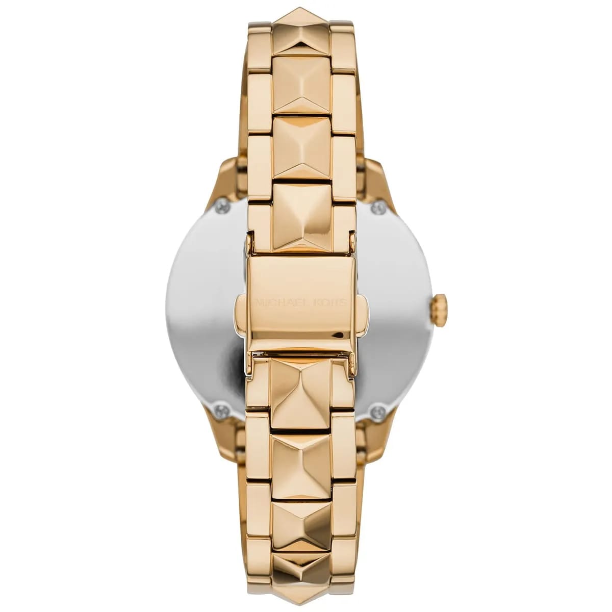 Michael Kors Runway MK6689 38mm Women's Quartz Watch – Mother-of-Pearl Gold with Gold Stainless Steel Bracelet