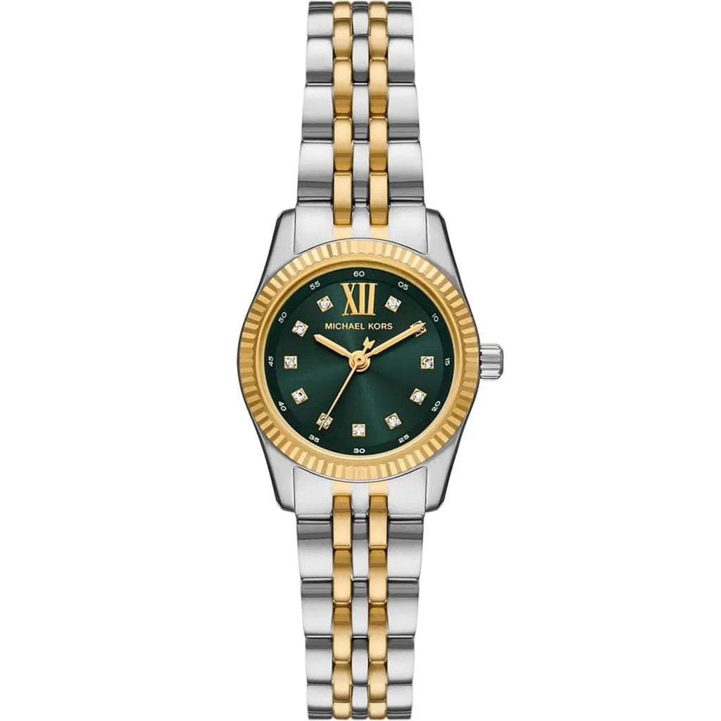 Michael Kors Lexington MK4986 26mm Women's Quartz Watch – Green with Two-Tone Stainless Steel Bracelet
