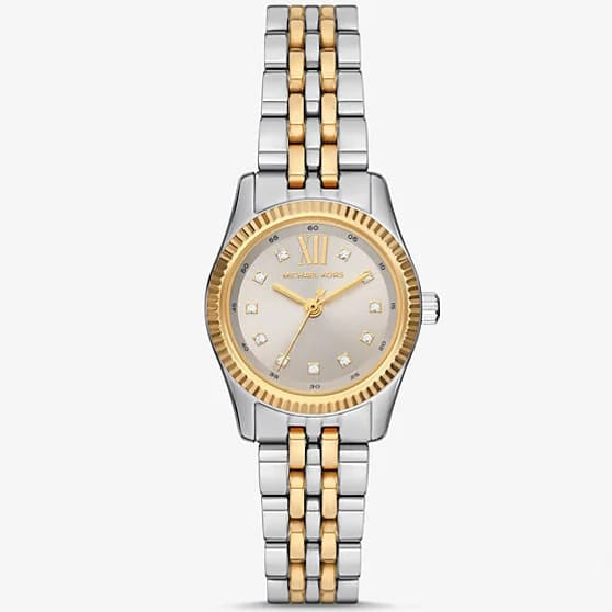 Michael Kors Lexington MK4815 26mm Women's Quartz Watch – Silver with Two-Tone Stainless Steel Bracelet