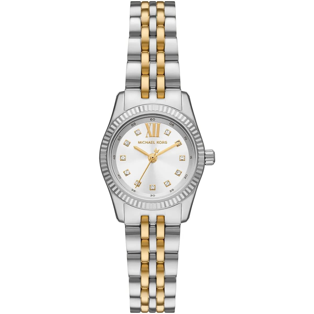 Michael Kors Lexington MK4740 26mm Women's Quartz Watch – Silver with Gold Stainless Steel Bracelet