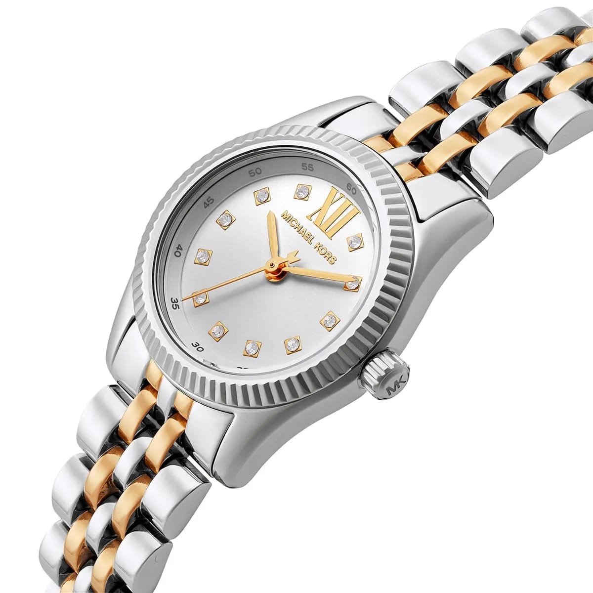 Michael Kors Lexington MK4740 26mm Women's Quartz Watch – Silver with Gold Stainless Steel Bracelet