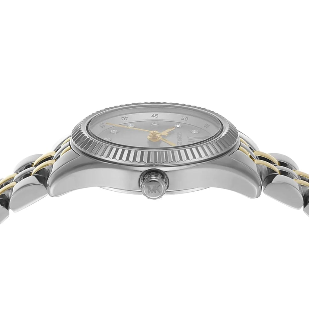 Michael Kors Lexington MK4740 26mm Women's Quartz Watch – Silver with Gold Stainless Steel Bracelet