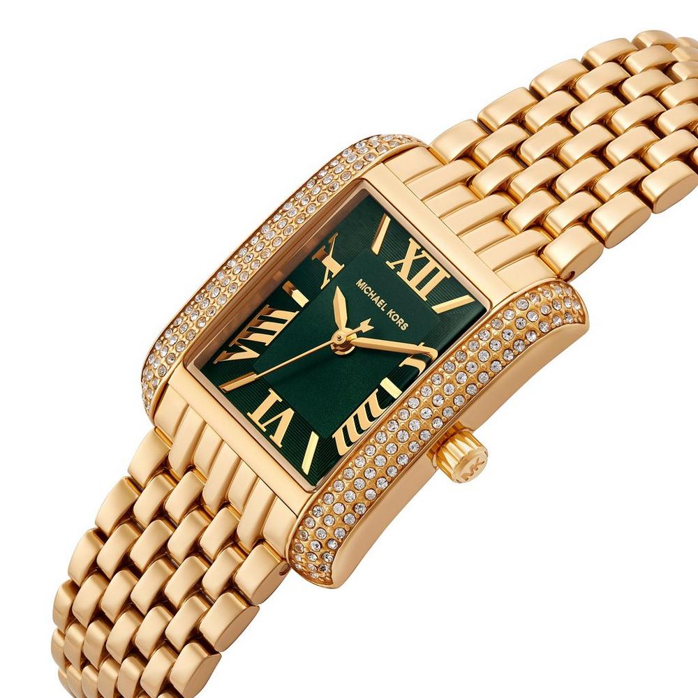 Michael Kors Emery MK4742 22mm Women's Quartz Watch – Green with Gold Stainless Steel Bracelet