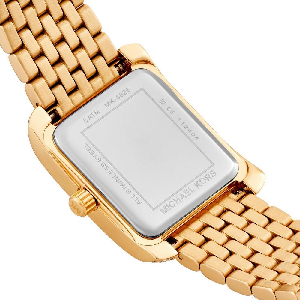 Michael Kors Emery MK4640 22mm Women's Quartz Watch – White with Gold Stainless Steel Bracelet