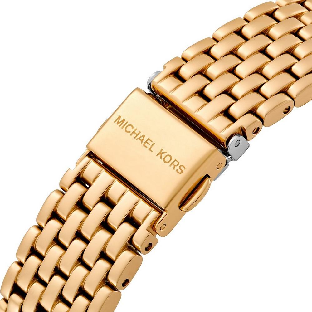 Michael Kors Emery MK4640 22mm Women's Quartz Watch – White with Gold Stainless Steel Bracelet
