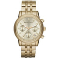 Michael Kors Ritz MK5676 37mm Women's Chronograph Watch – Gold with Gold Stainless Steel Bracelet