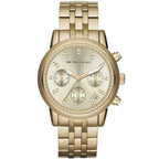 Michael Kors Ritz MK5676 37mm Women's Chronograph Watch – Gold with Gold Stainless Steel Bracelet