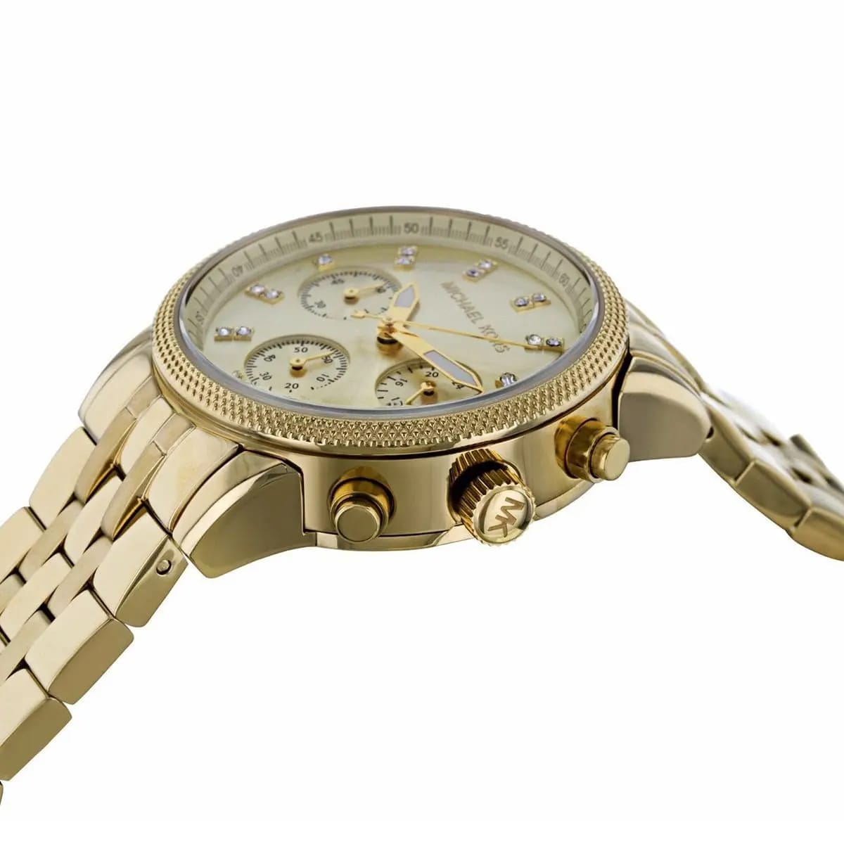 Michael Kors Ritz MK5676 37mm Women's Chronograph Watch – Gold with Gold Stainless Steel Bracelet