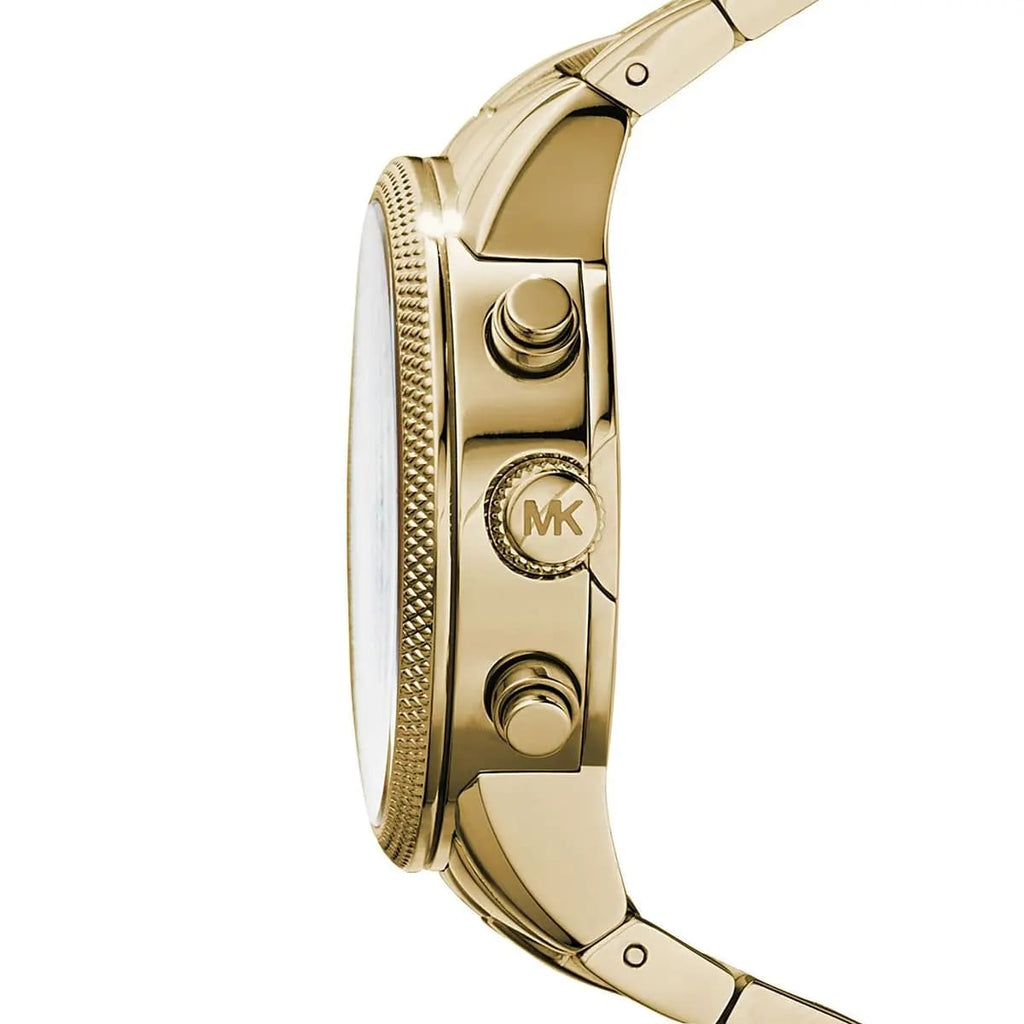 Michael Kors Ritz MK5676 37mm Women's Chronograph Watch – Gold with Gold Stainless Steel Bracelet