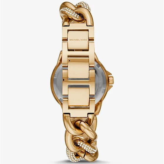 Michael Kors Mini Camille MK6842 33mm Women's Quartz Watch – Gold with Gold Chain-Link Bracelet