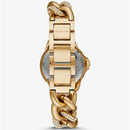 Michael Kors Mini Camille MK6842 33mm Women's Quartz Watch – Gold with Gold Chain-Link Bracelet