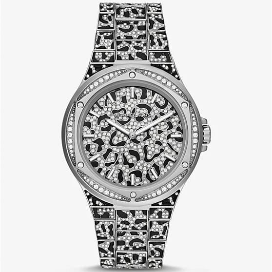Michael Kors Lennox MK7408 37mm Women's Quartz Watch – Silver with Silver Stainless Steel Bracelet
