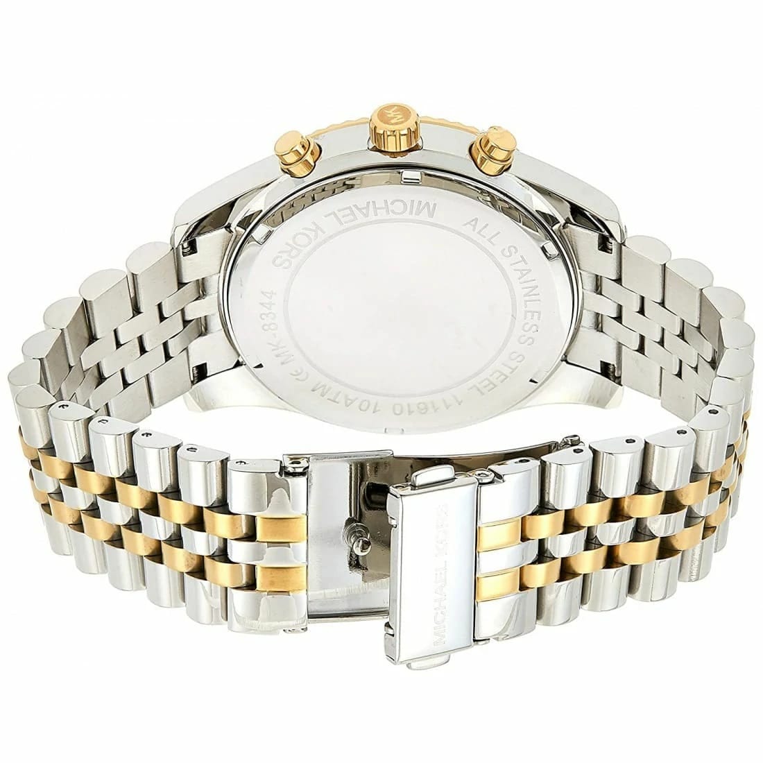 Michael Kors Lexington MK5955 38mm Women's Chronograph Watch – Signature with Two-Tone Stainless Steel Bracelet