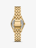 Michael Kors Harlowe MK4870 33mm Women's Quartz Watch – Green with Gold Stainless Steel Bracelet