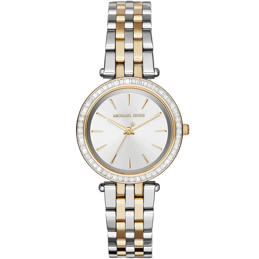 Michael Kors Darci MK3405 33mm Women's Quartz Watch – Silver with Two-Tone Stainless Steel Bracelet
