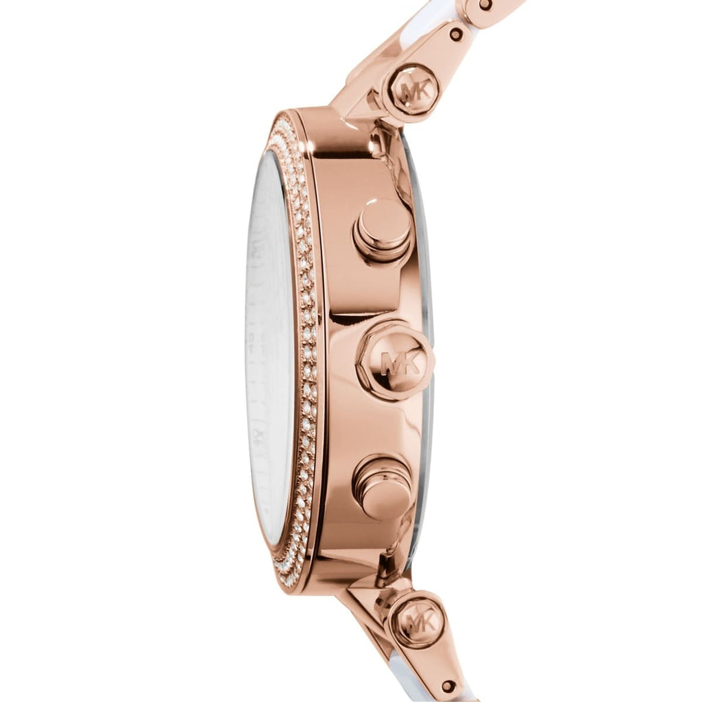 Michael Kors Parker MK5774 39mm Women's Chronograph Watch – Rose Gold with Rose Gold Stainless Steel Bracelet
