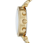 Michael Kors Parker MK6263 39mm Women's Chronograph Watch – Green with Gold Stainless Steel Bracelet