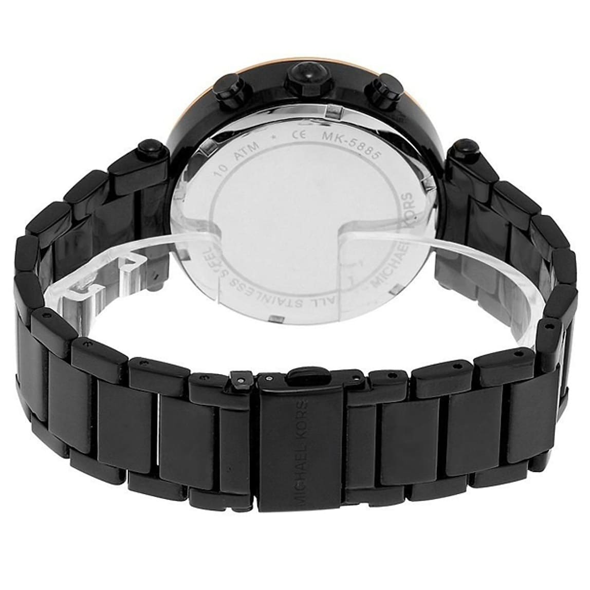 Michael Kors Parker MK5885 39mm Women's Chronograph Watch – Black with Black Stainless Steel Bracelet