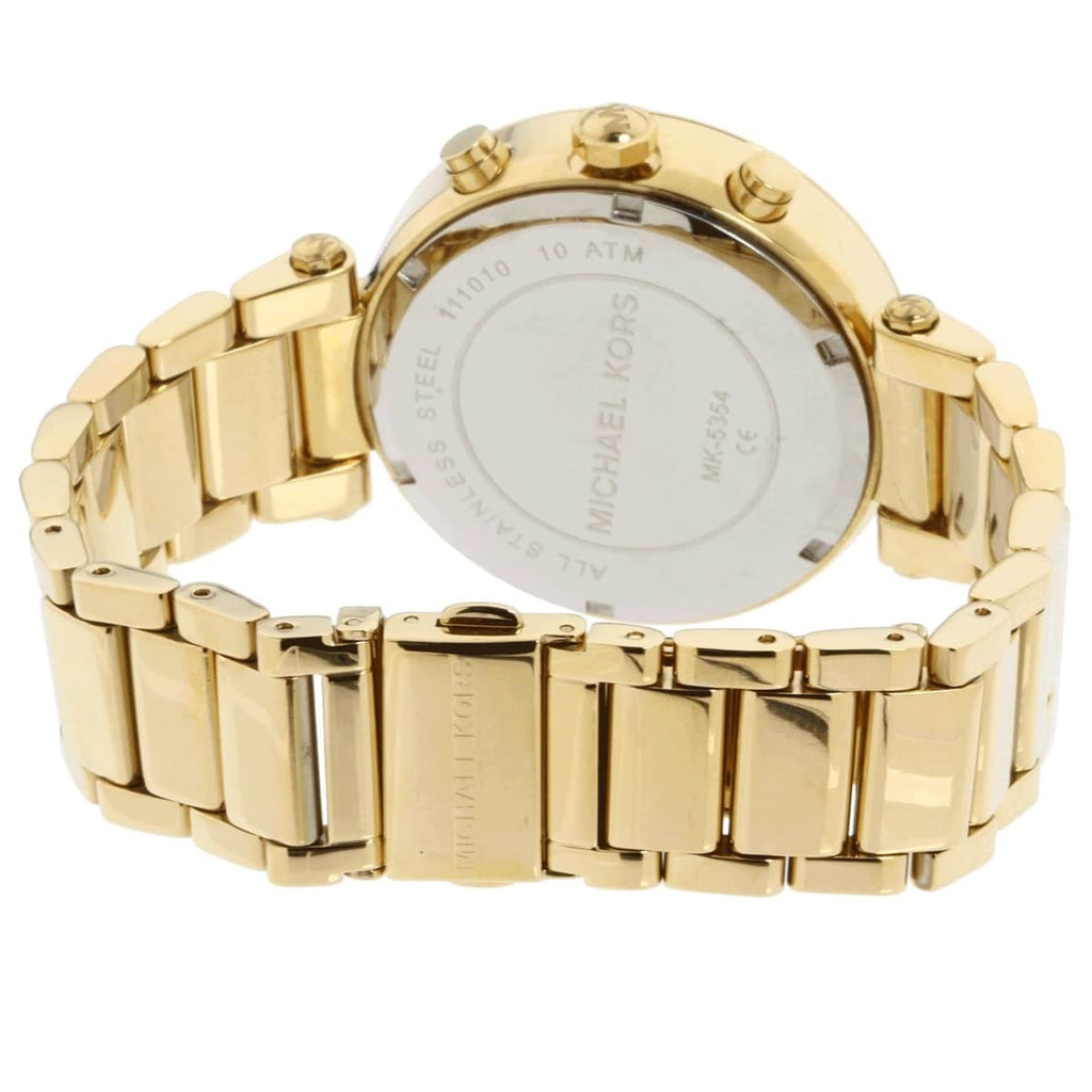 Michael Kors Parker MK5354 39mm Women's Chronograph Watch – Gold with Gold Stainless Steel Bracelet