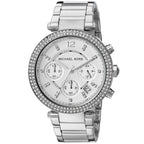 Michael Kors Parker MK5353 39mm Women's Chronograph Watch – Silver with Silver Stainless Steel Bracelet