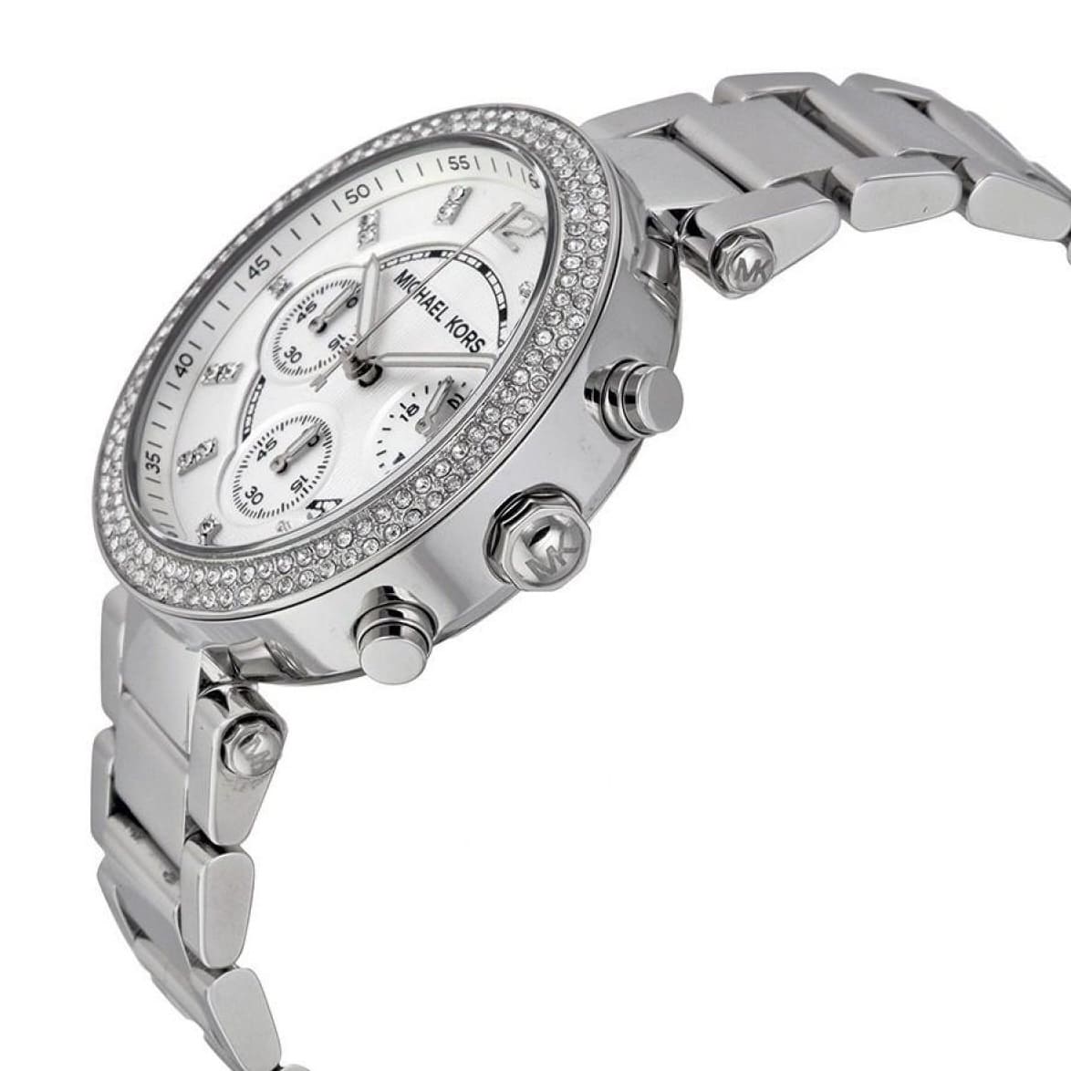 Michael Kors Parker MK5353 39mm Women's Chronograph Watch – Silver with Silver Stainless Steel Bracelet