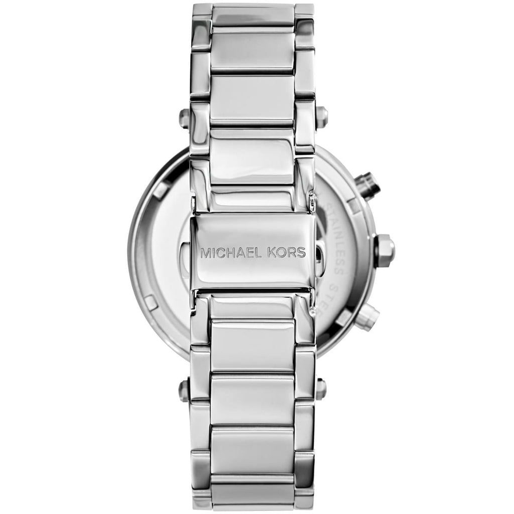 Michael Kors Parker MK5353 39mm Women's Chronograph Watch – Silver with Silver Stainless Steel Bracelet