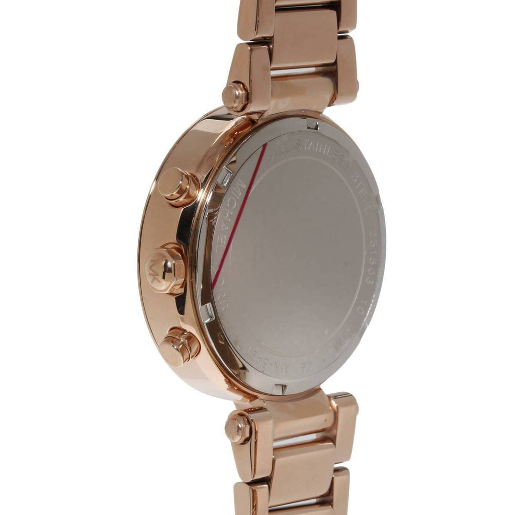 Michael Kors Parker MK5491 39mm Women's Chronograph Watch – Mother Of Pearl with Rose Gold Stainless Steel Bracelet