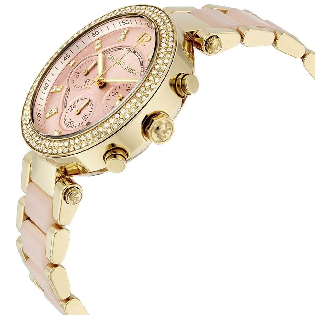 Michael Kors Parker MK6326 39mm Women's Chronograph Watch – Gold with Gold Stainless Steel Bracelet