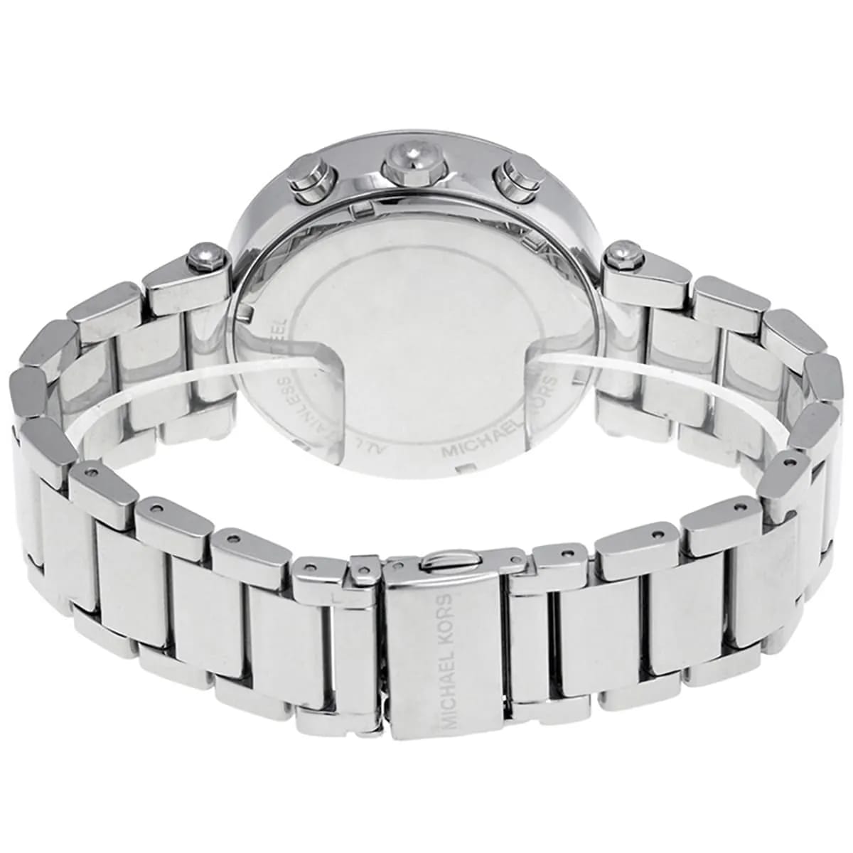 Michael Kors Parker MK6117 39mm Women's Chronograph Watch – Blue with Silver Stainless Steel Bracelet