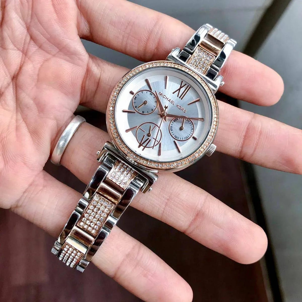 Michael Kors Sofie MK4353 36mm Women's Chronograph Watch – Rose Gold with Rose Gold Stainless Steel Bracelet