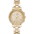 Michael Kors Sofie MK6559 38mm Women's Chronograph Watch – Gold with Gold Stainless Steel Bracelet