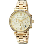 Michael Kors Sofie MK6559 38mm Women's Chronograph Watch – Gold with Gold Stainless Steel Bracelet