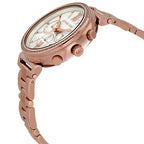 Michael Kors Sofie MK6576 39mm Women's Chronograph Watch – Mother Of Pearl with Rose Gold Stainless Steel Bracelet