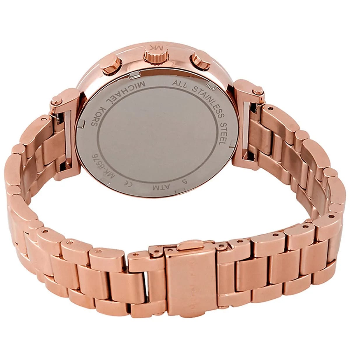 Michael Kors Sofie MK6576 39mm Women's Chronograph Watch – Mother Of Pearl with Rose Gold Stainless Steel Bracelet